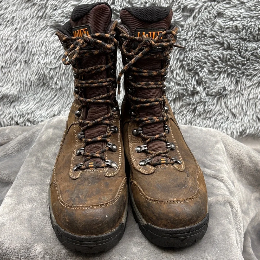 Ariat Boots Mens 9.5 Workhog Waterproof Trek 8 inch H2O Comp Toe Boot Brown
